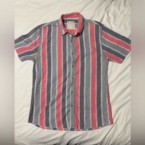 Men's Striped Shirt - Pink and Blue